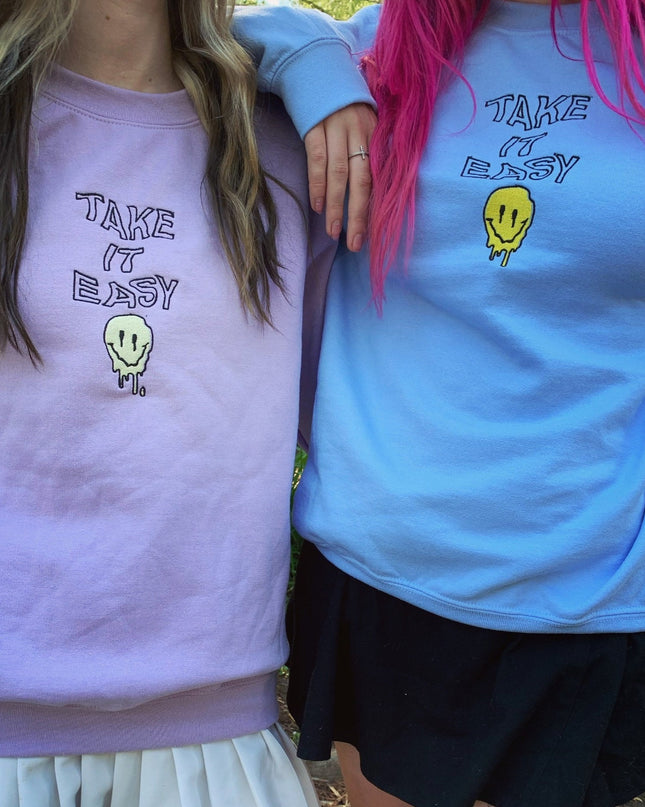 Take It Easy Drip Crewneck