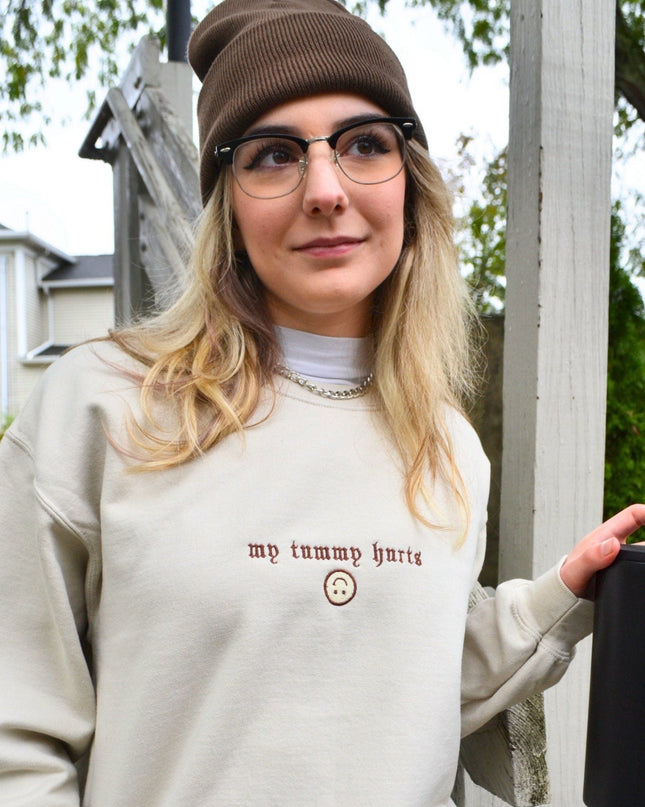 My Tummy Hurts Embroidered Shirt