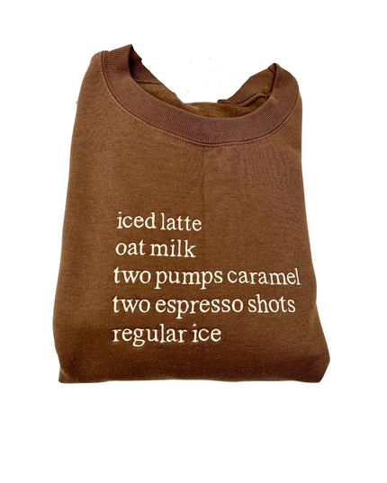 Coffee Order Embroidered Unisex Shirt