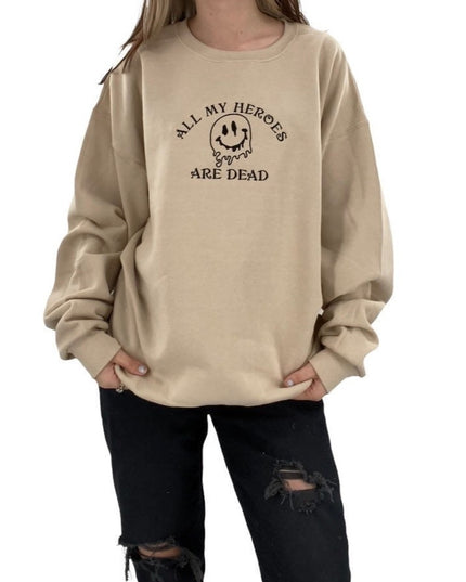 All My Heroes Are Dead Embroidered Crewneck