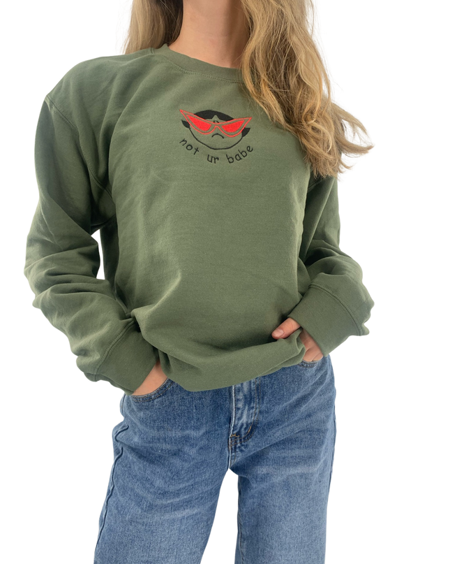 Not Ur Babe Buttercup Crewneck