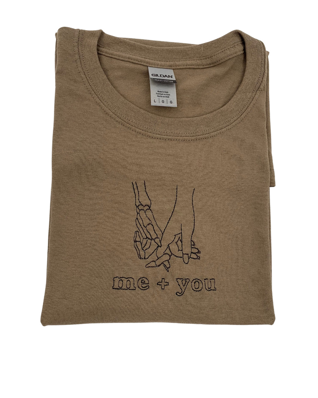 Halloween Tee “Me Plus You” Embroidered Tee