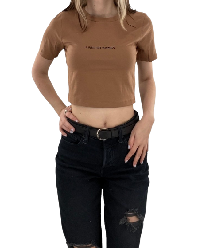 I Prefer Women Crop Top