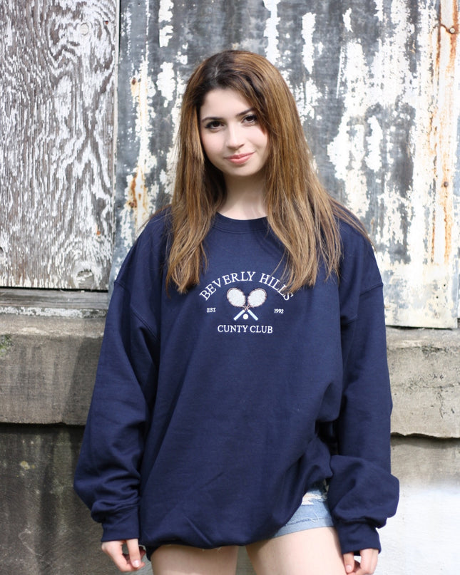 Beverly Hills Cunty Club Embroidered T-Shirt or Sweatshirt