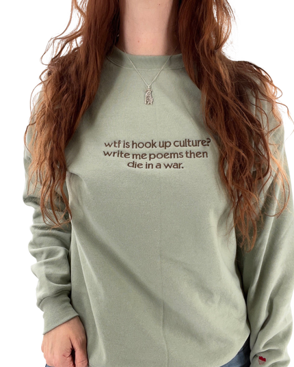 Write Me Poems Then Die In a War Embroidered Unisex Shirt