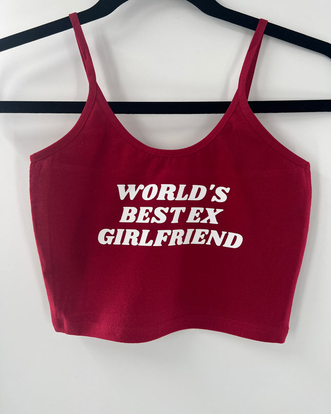 World's Best Ex Girlfriend Spaghetti Strap Cropped Tank