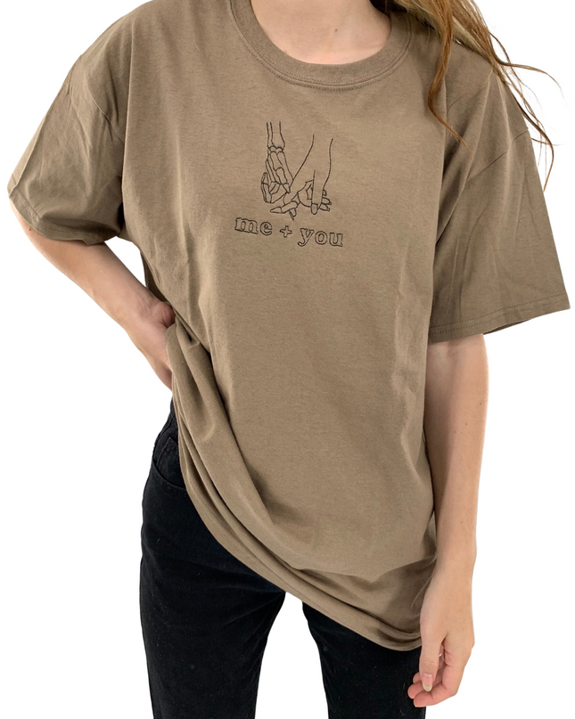 Halloween Tee “Me Plus You” Embroidered Tee