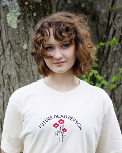 Future Dead Person Embroidered Cropped Tee