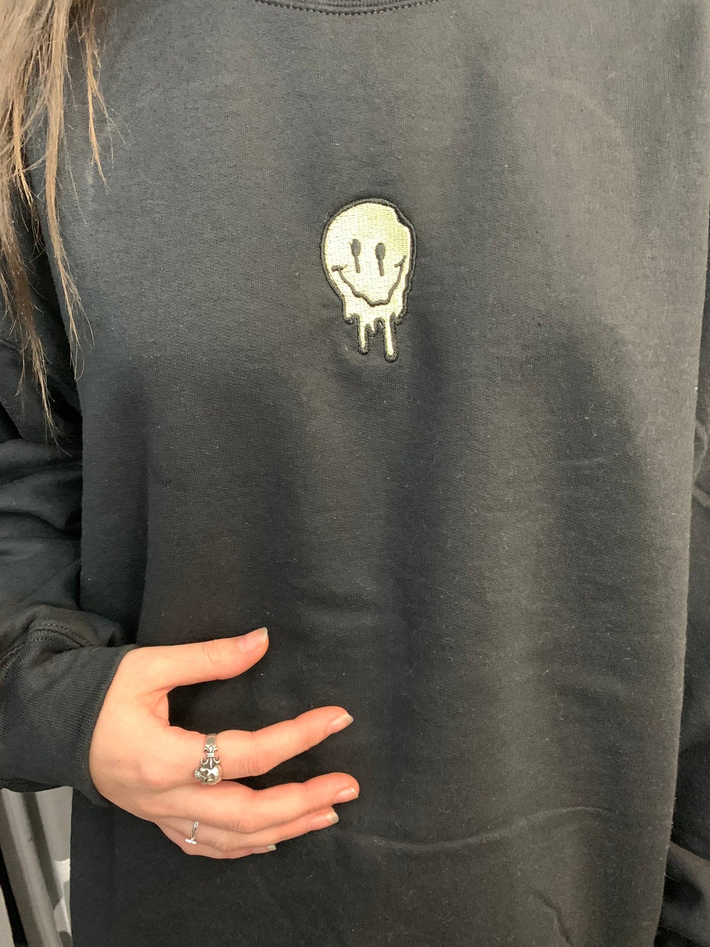 Smiley Drip Crew Neck