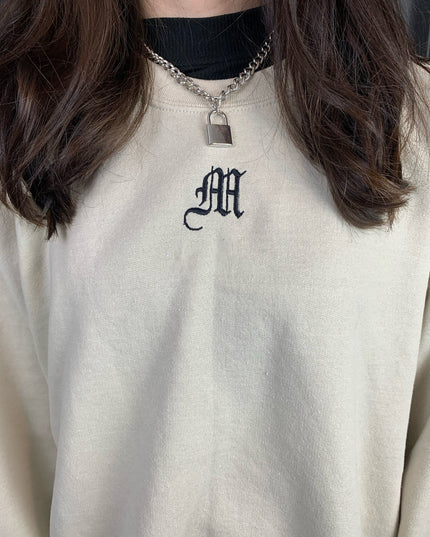 Custom Old English Initial Crewneck