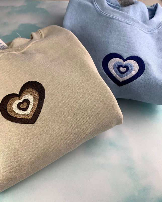 Heart Embroidered Crewneck
