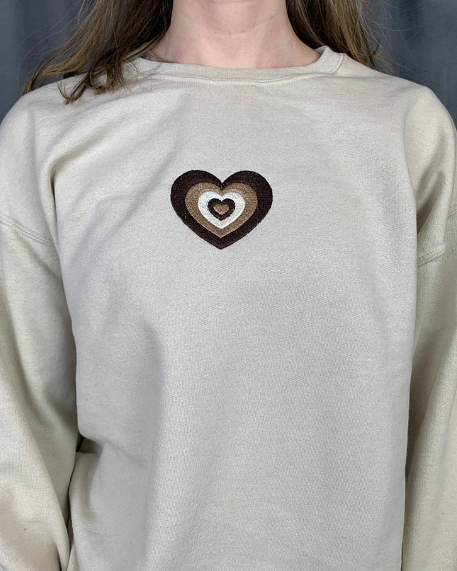 Heart Embroidered Crewneck
