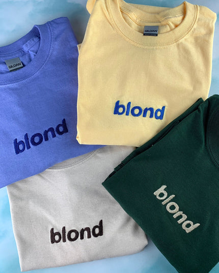 Blond Embroidered Tee