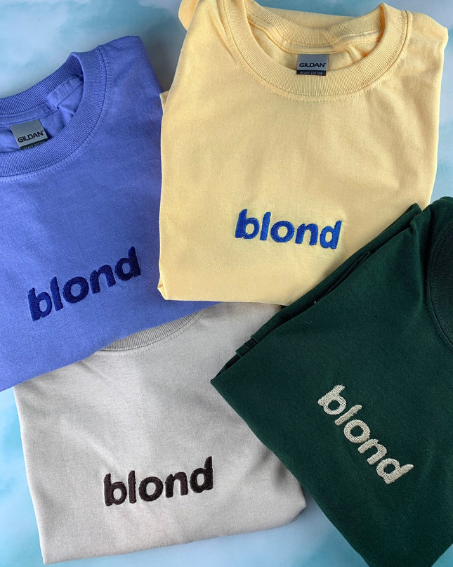 Blond Embroidered Tee