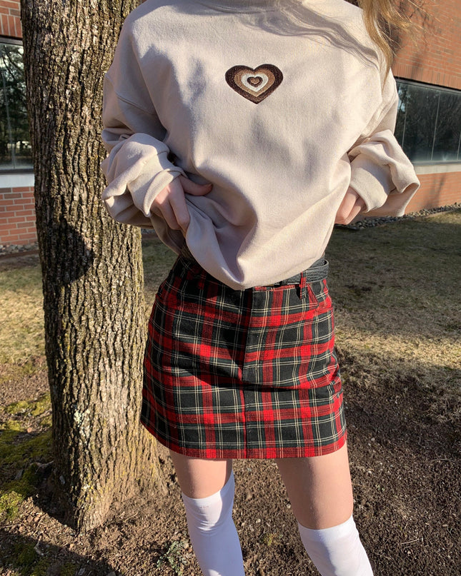 Heart Embroidered Crewneck