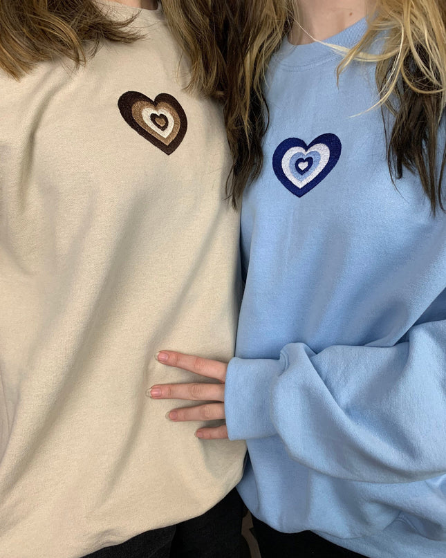 Heart Embroidered Crewneck