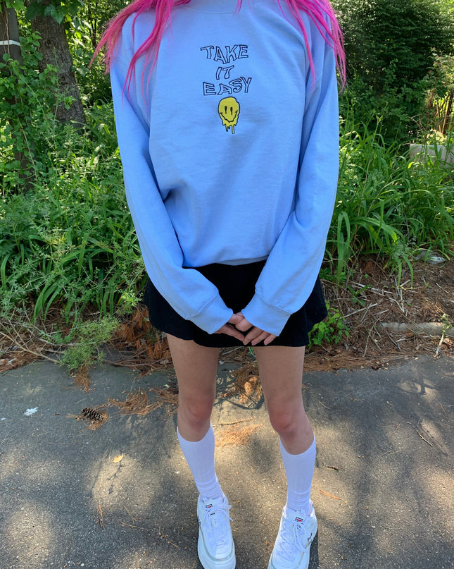 Take It Easy Drip Crewneck