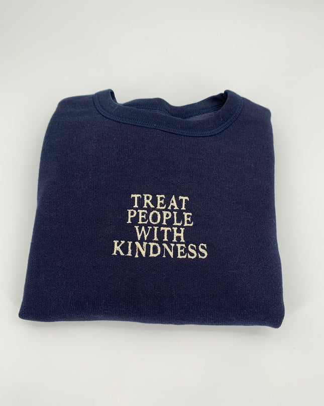 Treat People With Kindness Embroidered Crewneck