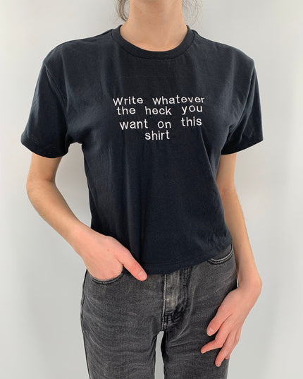 Custom Embroidered Crop Top | Customizable Embroidered Crop Top | Personalized Crop Top | Gift for Her | Custom Edgy Tee | Trendy Gift