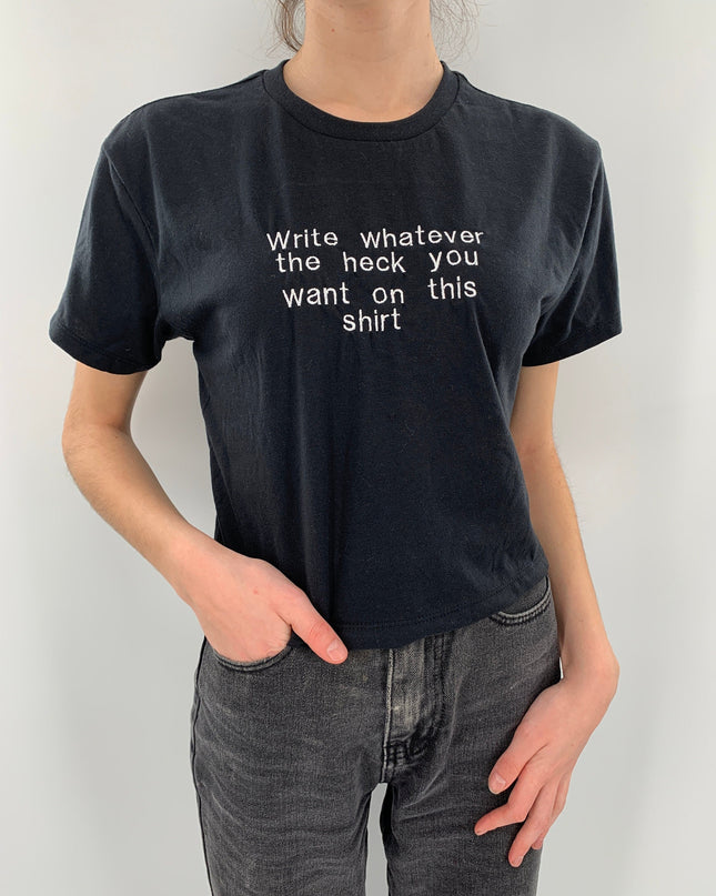 Custom Embroidered Crop Top | Customizable Embroidered Crop Top | Personalized Crop Top | Gift for Her | Custom Edgy Tee | Trendy Gift