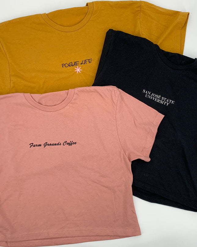 Custom Embroidered Crop Top | Customizable Embroidered Crop Top | Personalized Crop Top | Gift for Her | Custom Edgy Tee | Trendy Gift