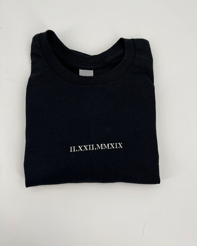 Custom Embroidered Roman Numeral Sweatshirt
