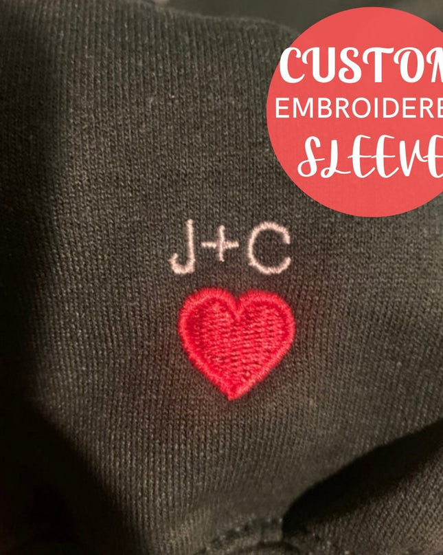 Custom Embroidered Initial Heart Sweatshirt