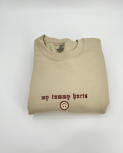 My Tummy Hurts Embroidered Shirt