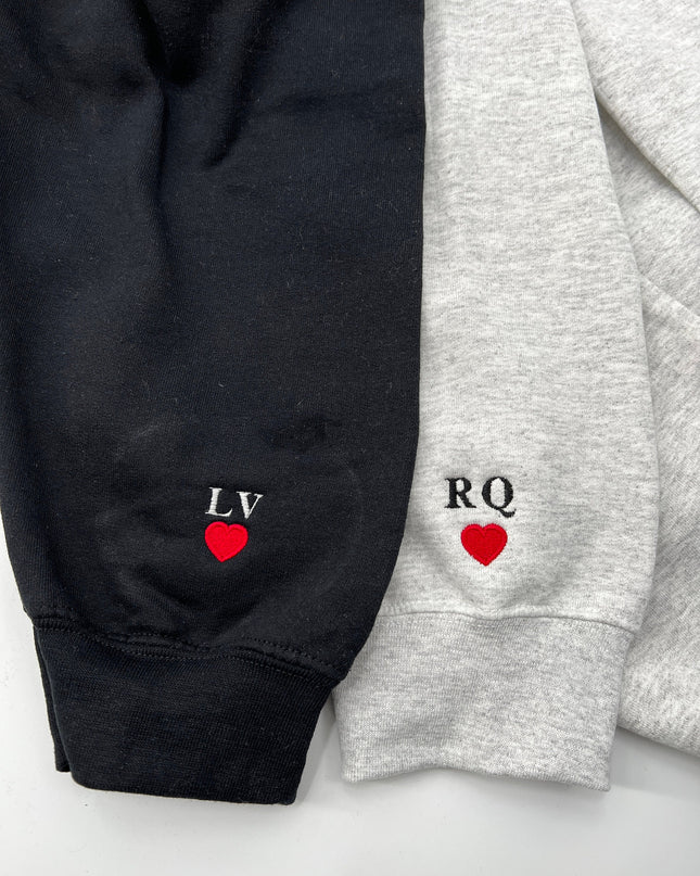 Custom Embroidered Initial Heart Sweatshirt