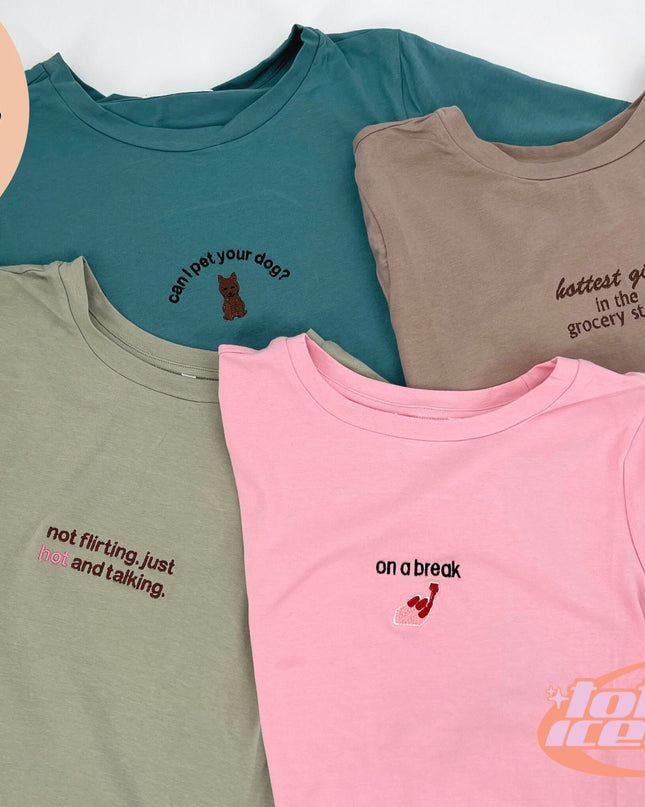 Custom Embroidered Baby Tee