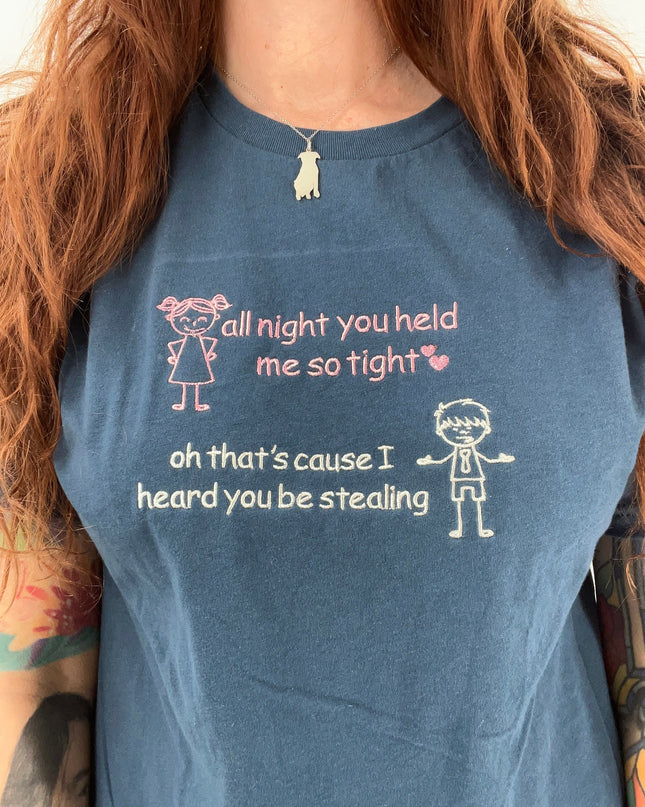 True Love Embroidered Cropped Tee