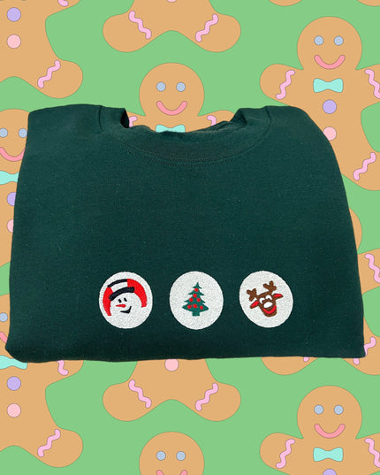 Christmas Cookies Embroidered Sweatshirt