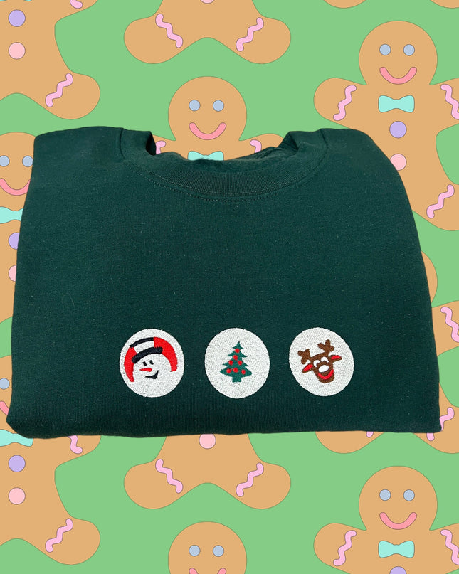 Christmas Cookies Embroidered Sweatshirt