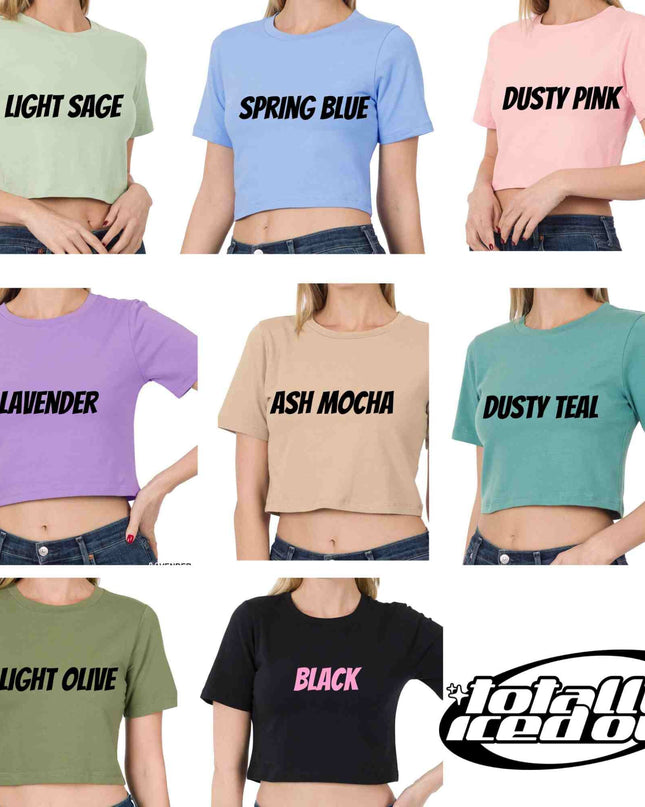 Let's Cuddle and Listen to Metal Embroidered Crop Top