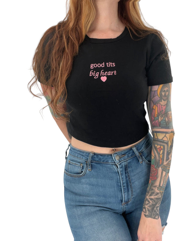 Good Tits Big Heart Crop Top