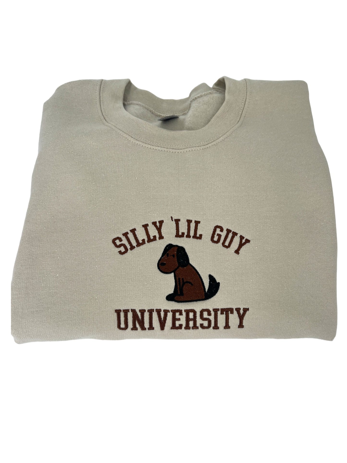 Silly Lil Guy University Unisex Embroidered T-Shirt or Crewneck  Sweatshirt