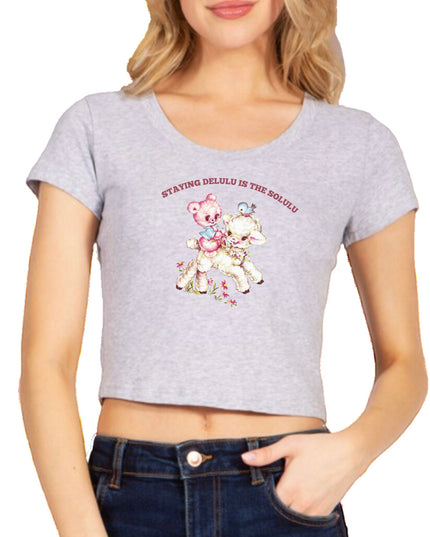 Staying Delulu Is The Solulu Crop Top