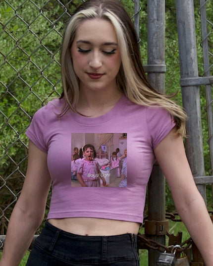 Boys! Ugh!  Crop Top
