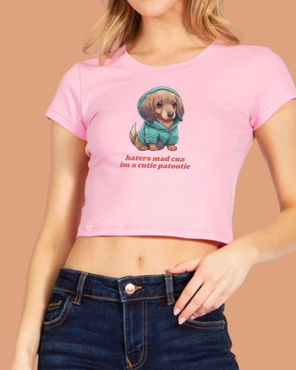 Haters Mad Cuz I'm a Cutie Patootie Crop Top