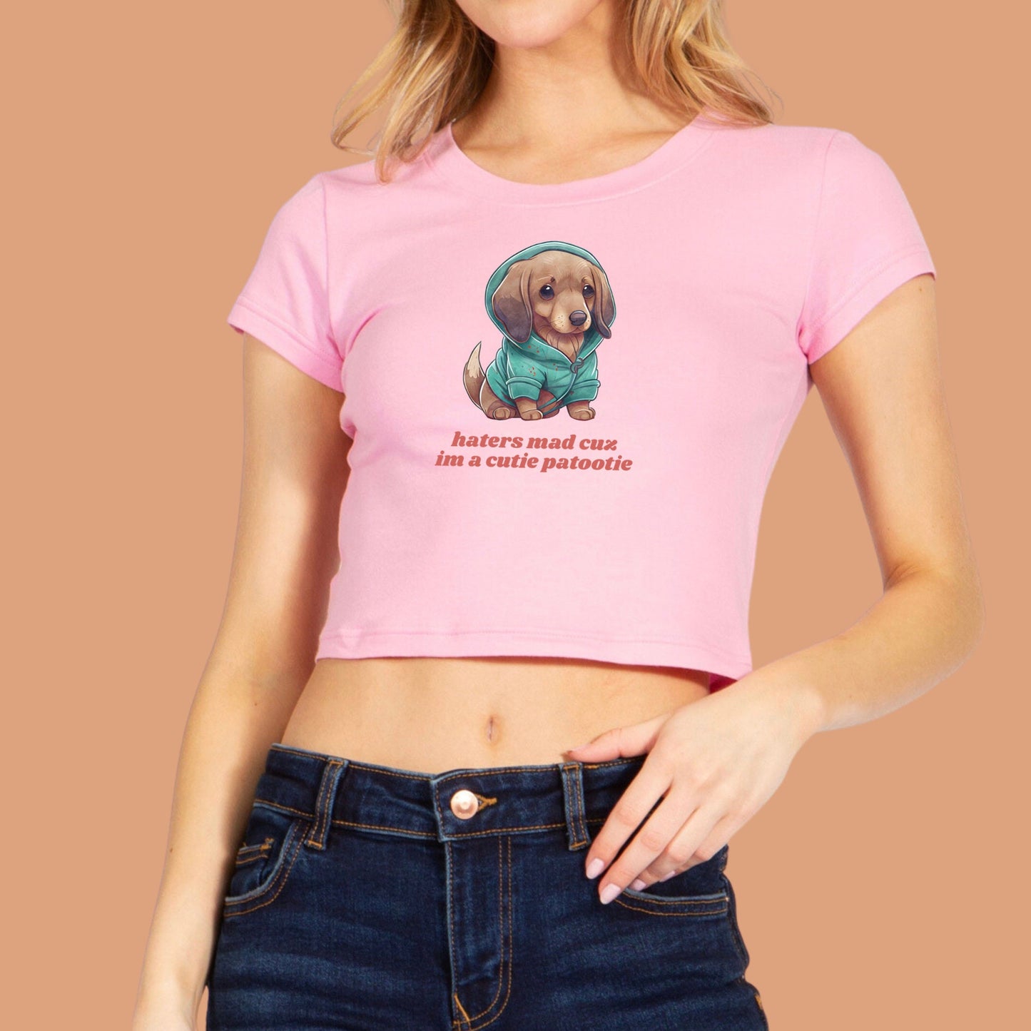 Haters Mad Cuz I'm a Cutie Patootie Crop Top