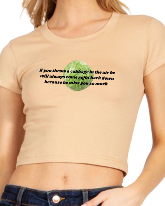Cabbage Meme Crop Top