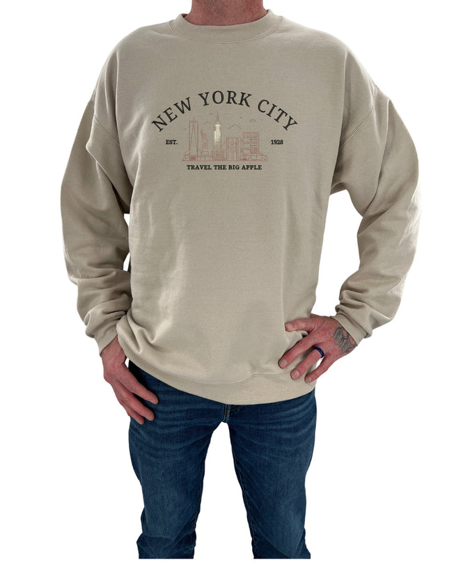 New York City Unisex Embroidered T-Shirt or Crewneck  Sweatshirt