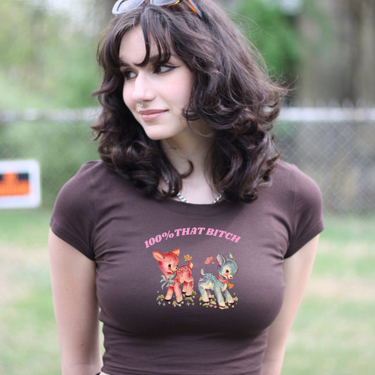 100% That Bitch Crop Top