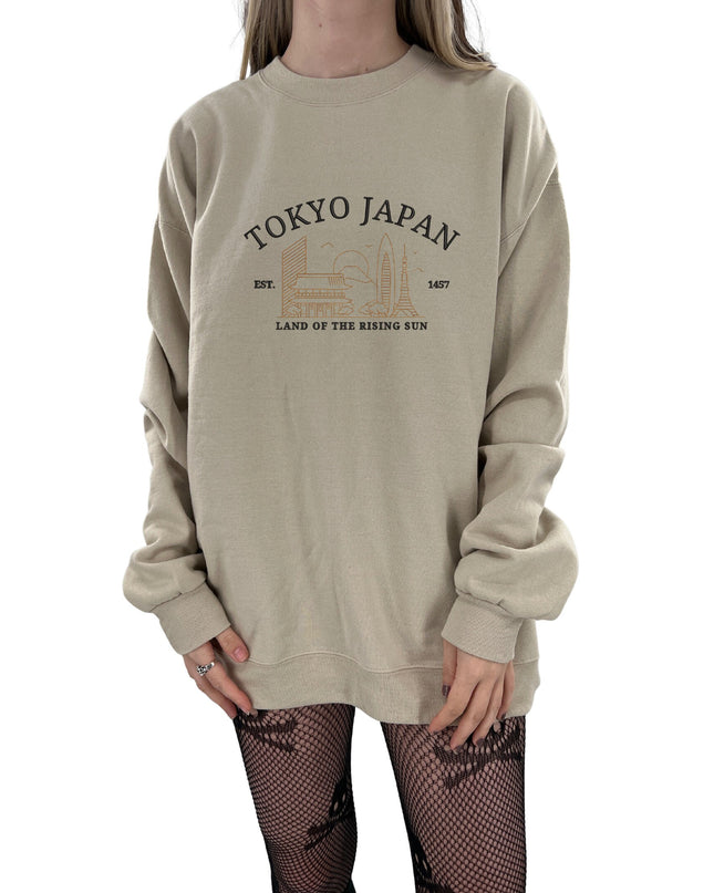 Tokyo Japan Unisex Embroidered T-Shirt or Crewneck  Sweatshirt