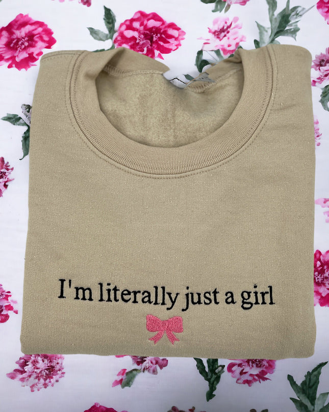 I'm Literally Just A Girl Bow Coquette Unisex T-Shirt or Sweatshirt